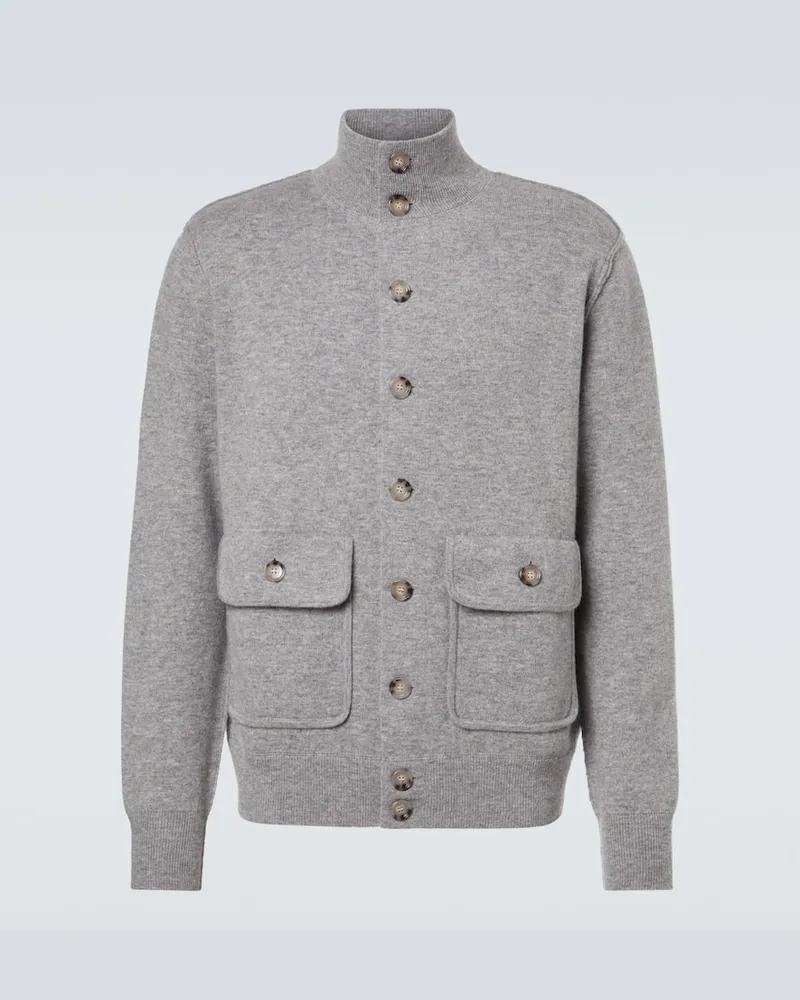 ALLUDE Jacke aus Wolle und Kaschmir Grau