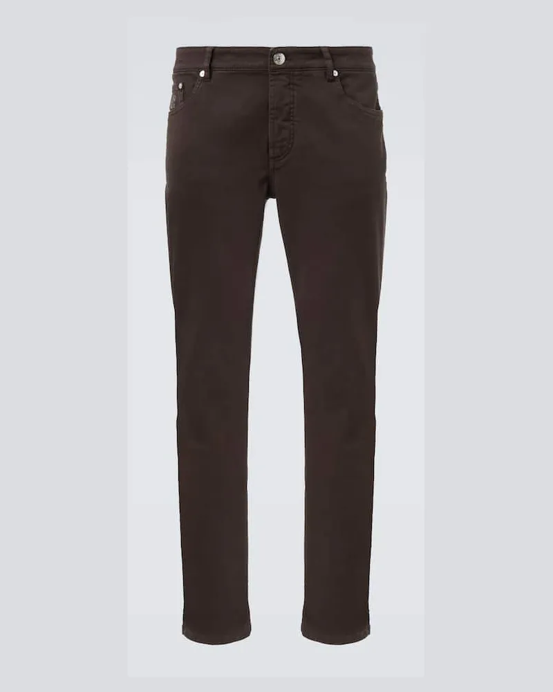 Brunello Cucinelli Mid-Rise Straight Jeans Braun