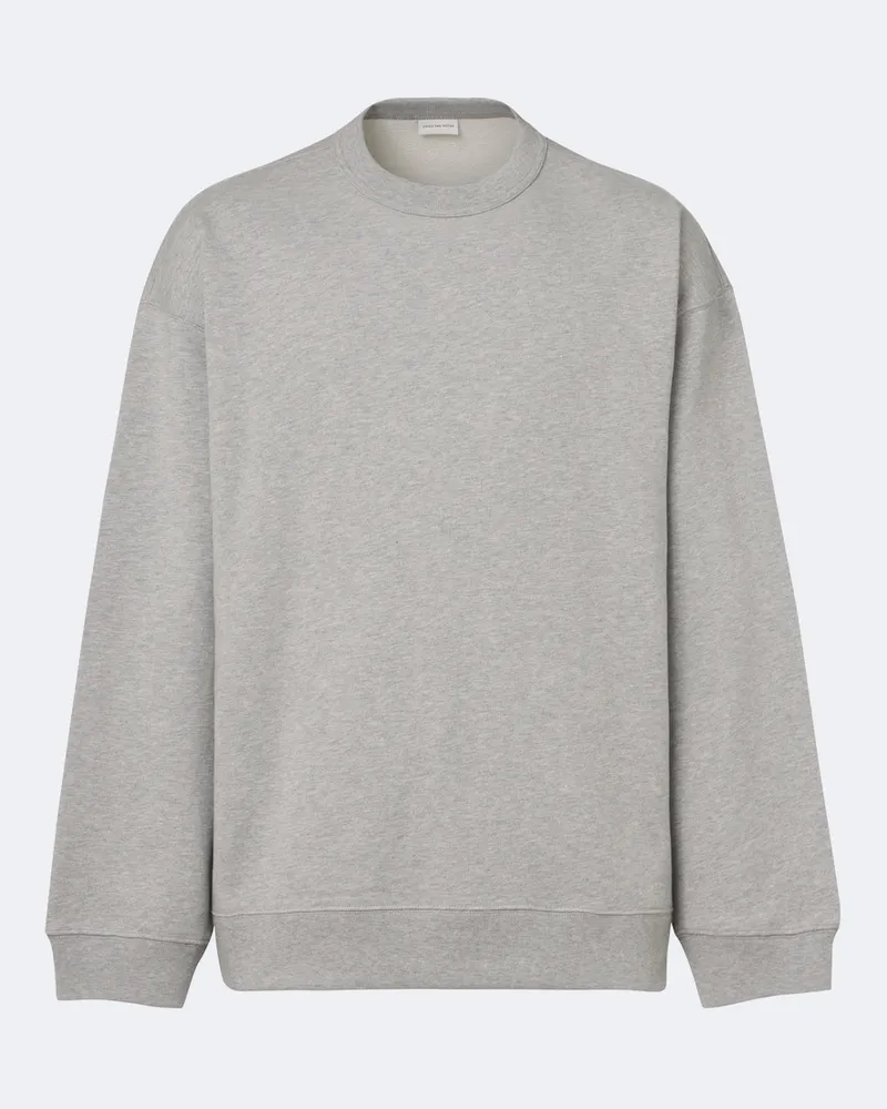 Dries van Noten Sweatshirt aus Baumwoll-Jersey Grau