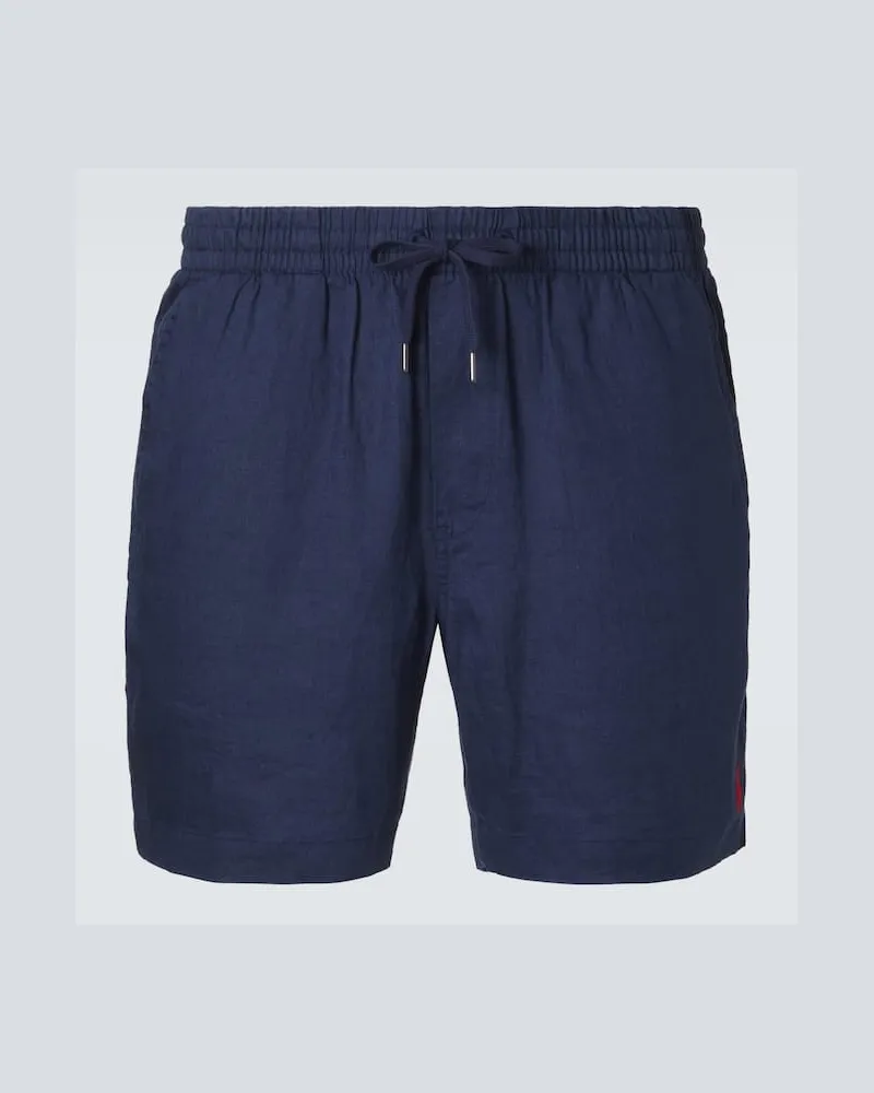 Ralph Lauren Shorts aus Leinen Blau