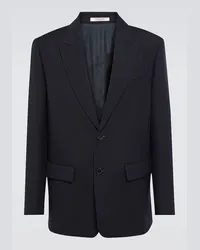 Valentino Garavani Blazer aus Wolle und Seide Blau