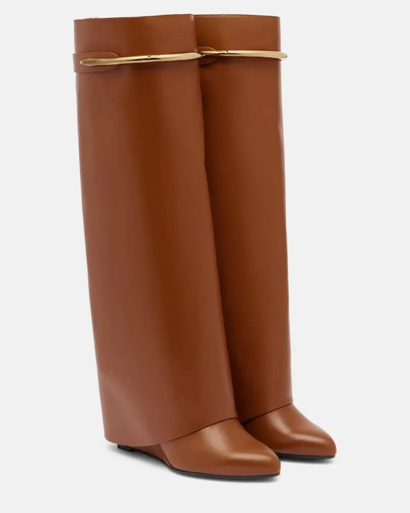 Givenchy Stiefel Shark 95 aus Leder Braun