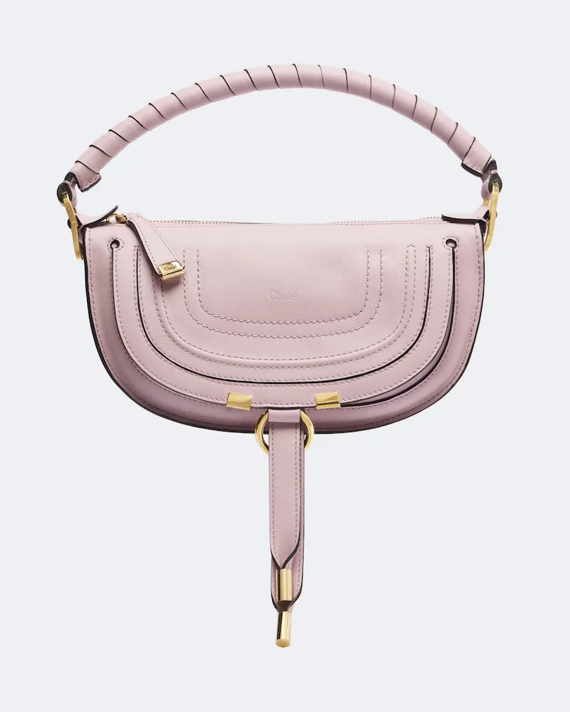 Chloé Chloé Schultertasche Marcie Small aus Leder Rosa
