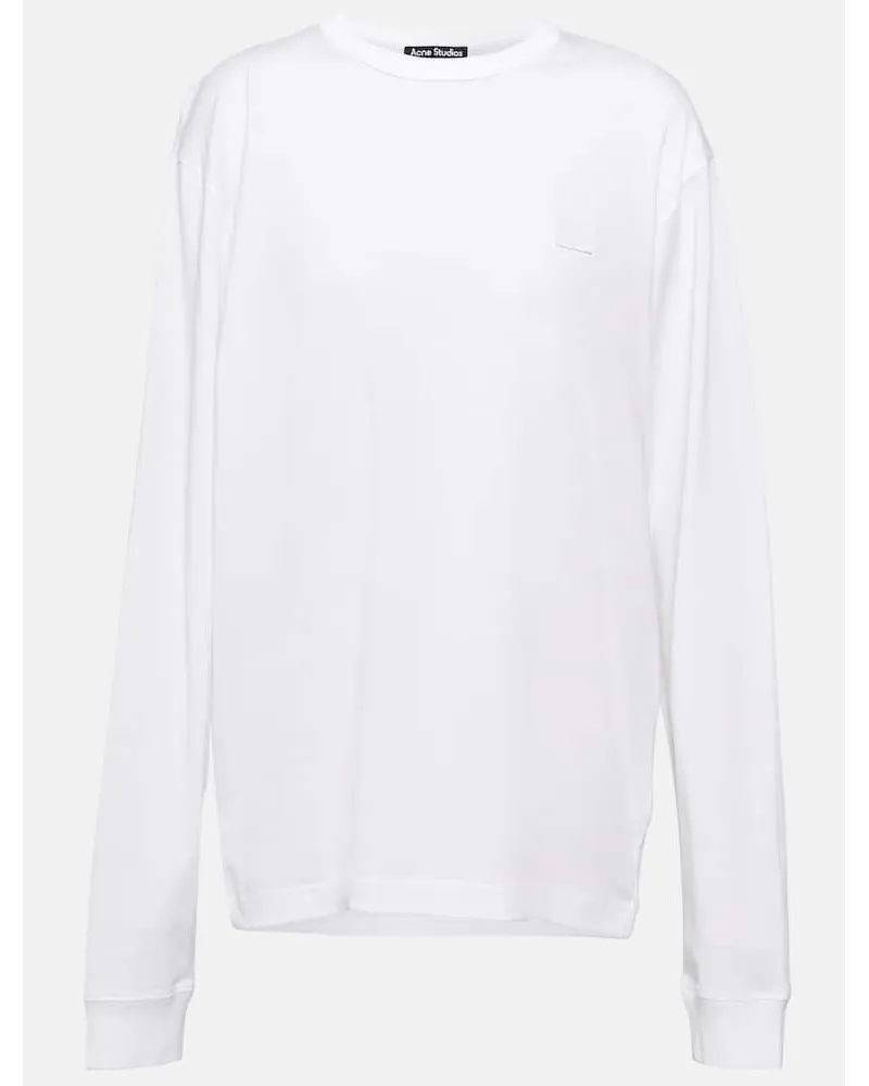 Acne Studios Top aus Baumwoll-Jersey Weiss