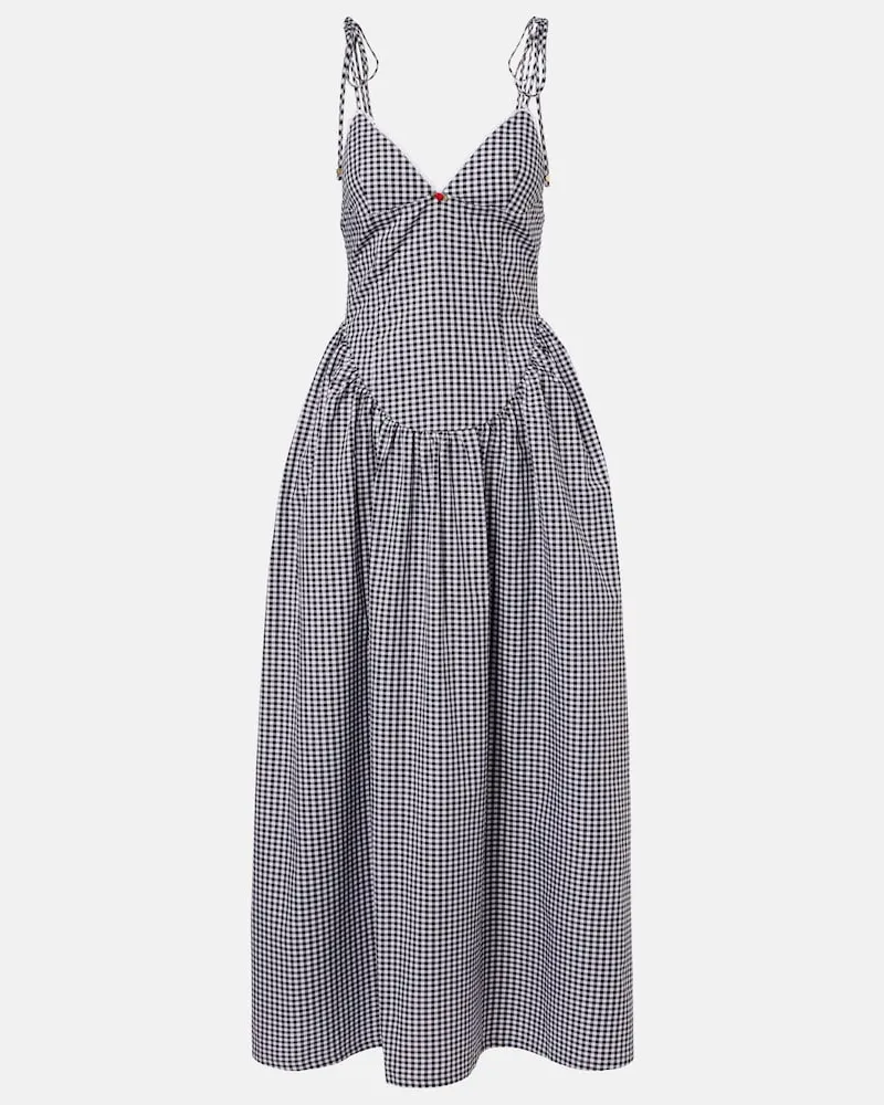 BANANHOT Maxikleid Paloma aus Baumwollpopeline Schwarz