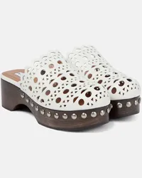 Alaïa Alaia Clogs Vienne aus Leder Weiss