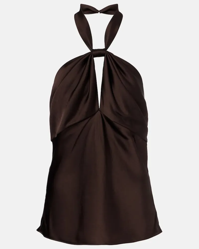 Tom Ford Top aus Satin Braun