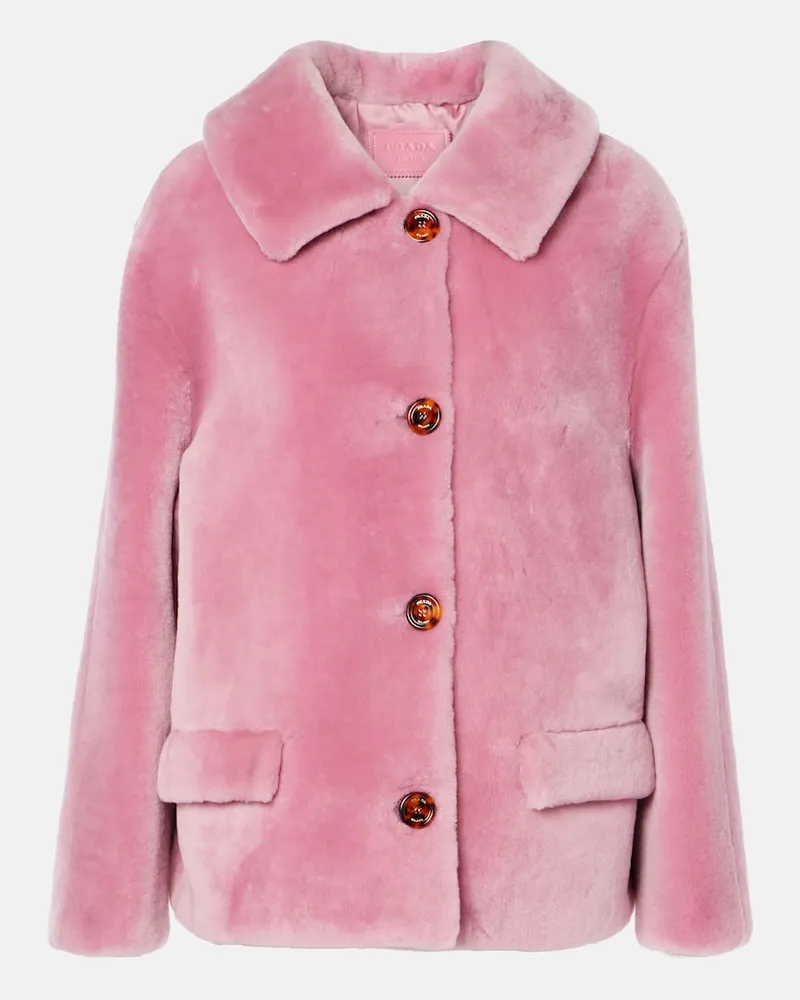 Prada Jacke aus Shearling Pink