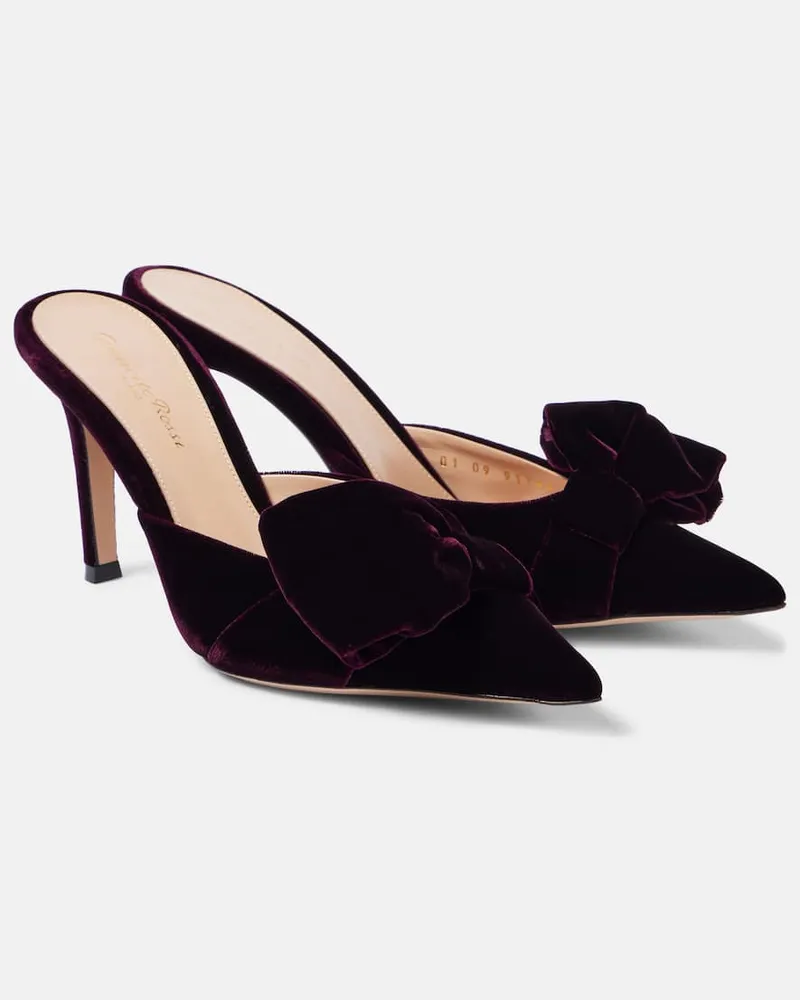 Gianvito Rossi Mules 85 aus Samt Lila