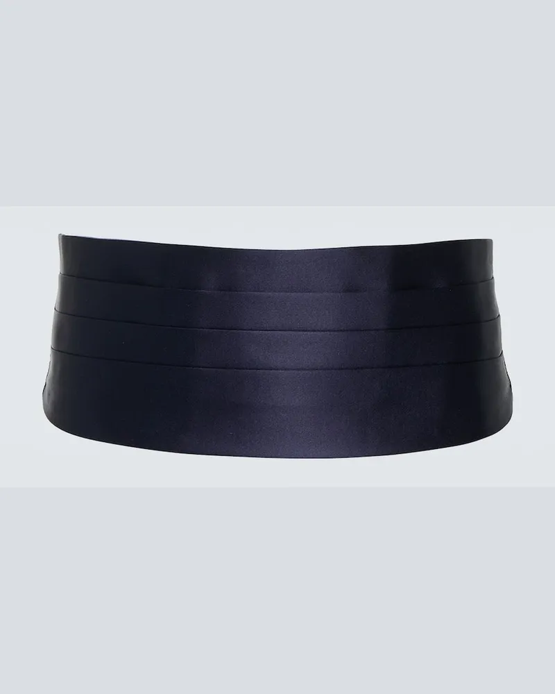 Brunello Cucinelli Kummerbund aus Seide und Baumwolle Blau