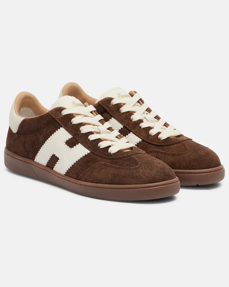 Hogan Sneakers H647 aus Veloursleder Braun