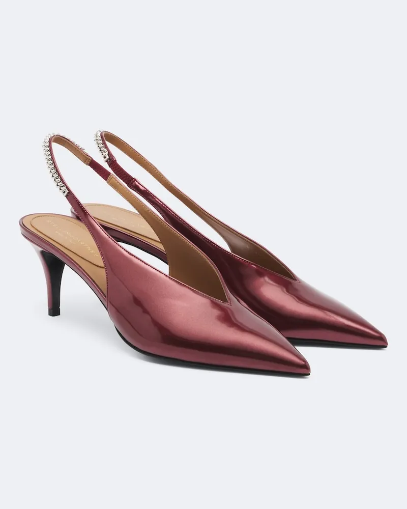 Stella McCartney Slingback-Pumps Falabella Burgunderrot