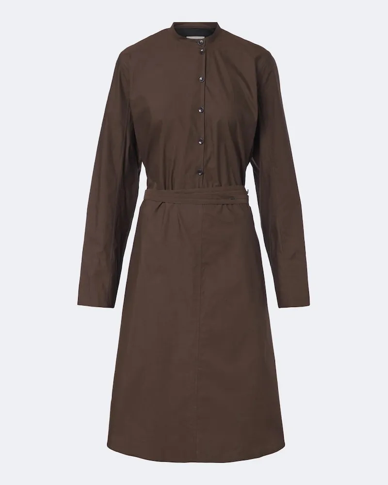 Christophe Lemaire Midikleid Vareuse Braun