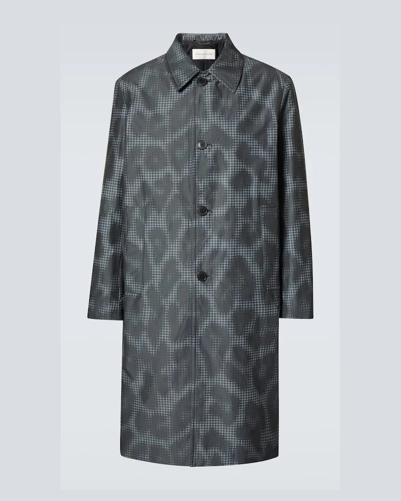 Dries van Noten Bedruckter Carcoat Grau