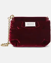 Maison Margiela Clutch Glam Slam Red Carpet Mini aus Samt Rot