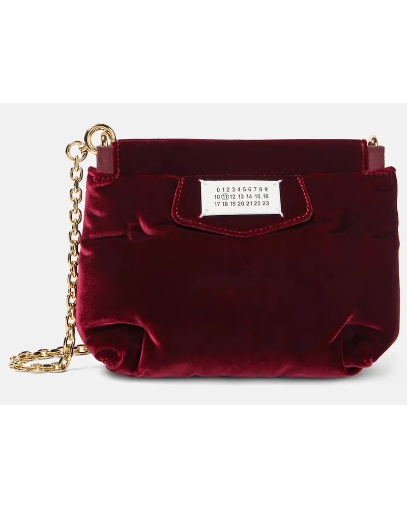 Maison Margiela Clutch Glam Slam Red Carpet Mini aus Samt Rot