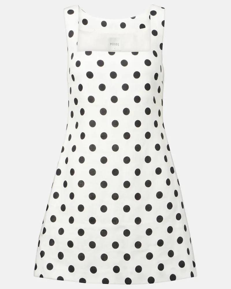 Posse Minikleid Alice aus Leinen Weiß
