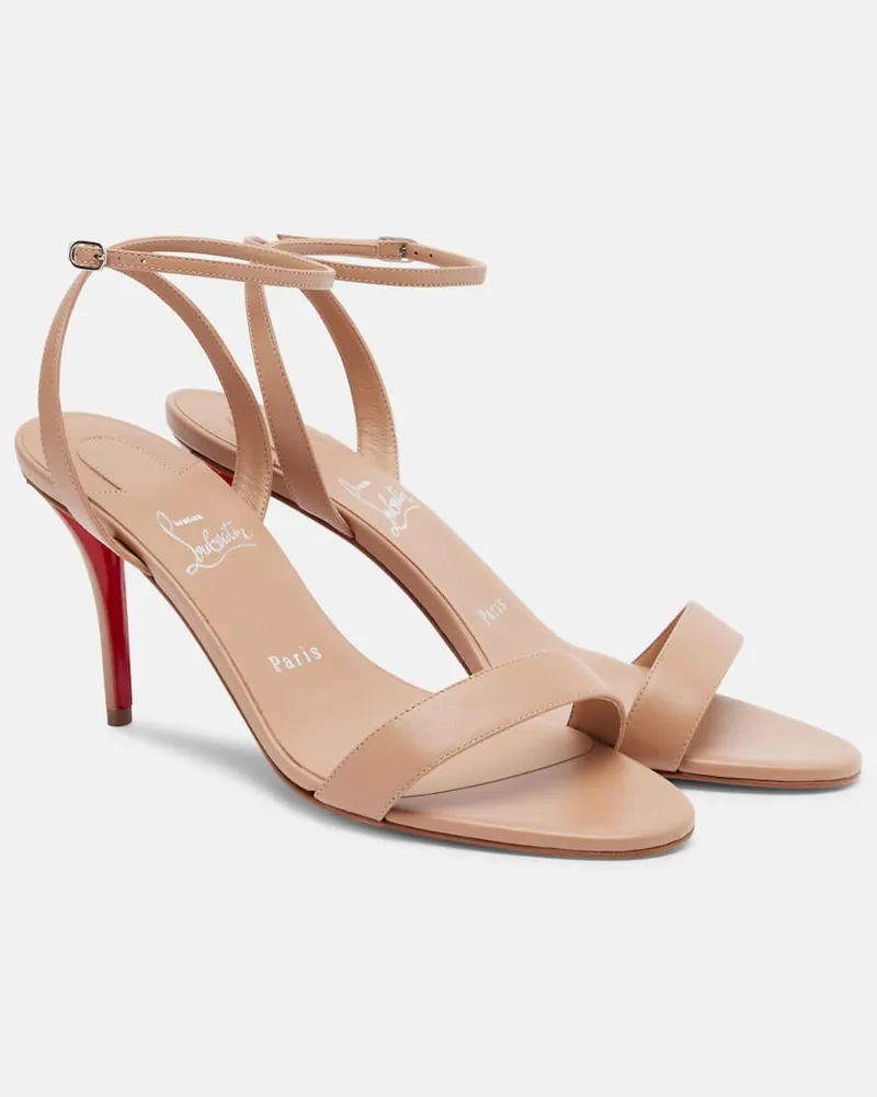Christian Louboutin Sandalen Miss Z 80 aus Leder Beige