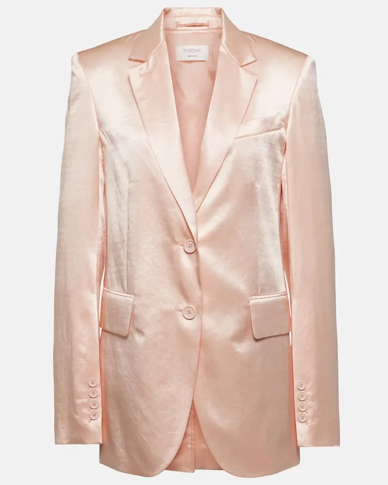 SPORTMAX Blazer Volante aus Satin Rosa