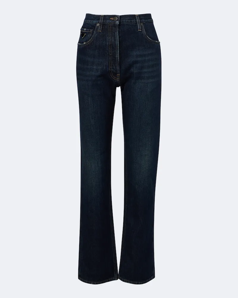 Prada Mid-Rise Straight Jeans Blau