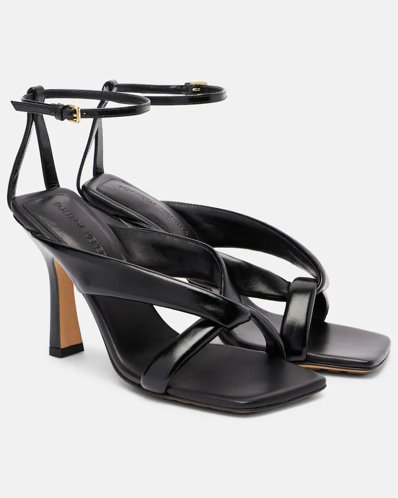 Bottega Veneta Sandalen Riva aus Leder Schwarz