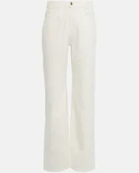 Chloé Chloe High-Rise Straight Jeans Weiss