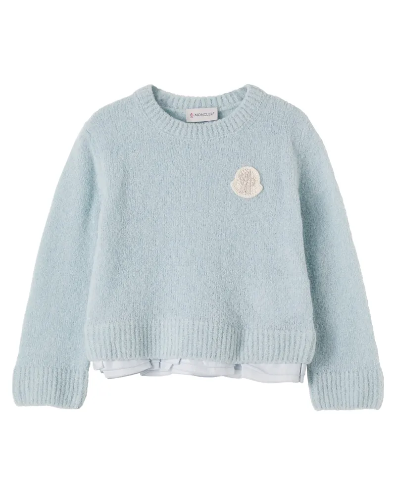 Moncler Pullover aus einem Wollgemisch Blau