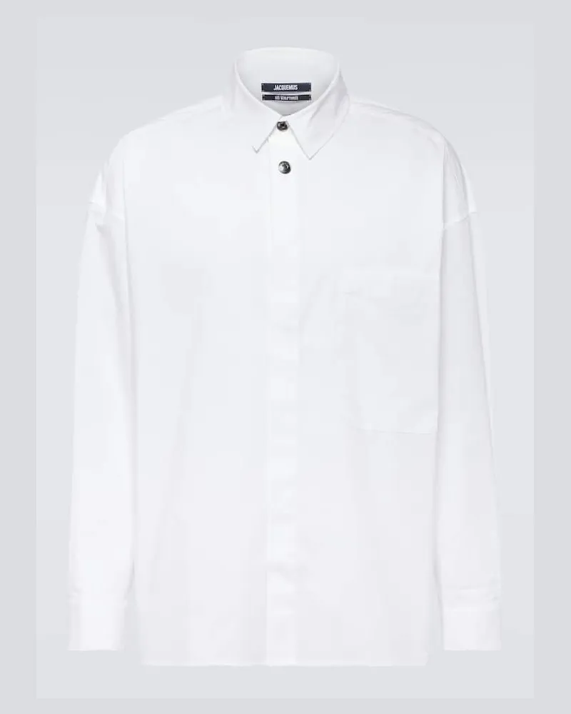 Jacquemus Hemd La Chemise Manches Longue aus einem Baumwollgemisch Weiß