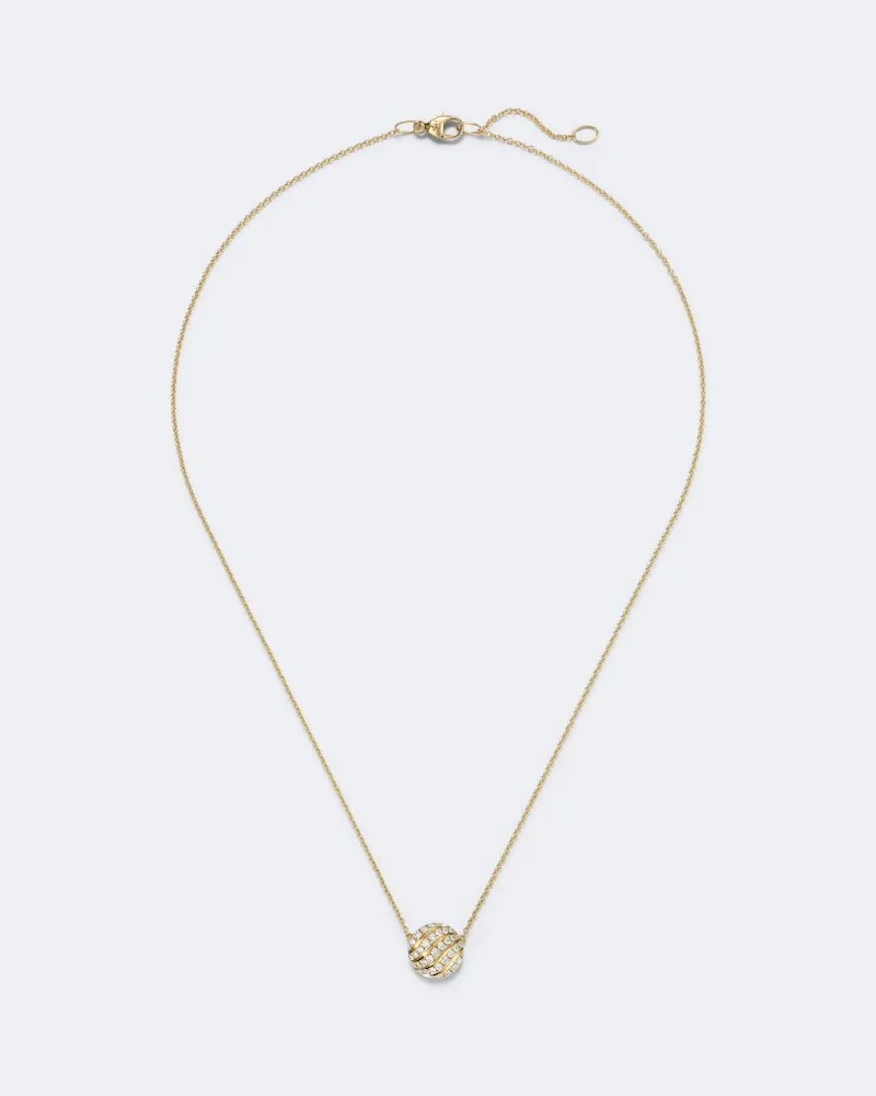 David Yurman Halskette Sculpted Cable aus 18kt Gelbgold mit Diamanten Gold