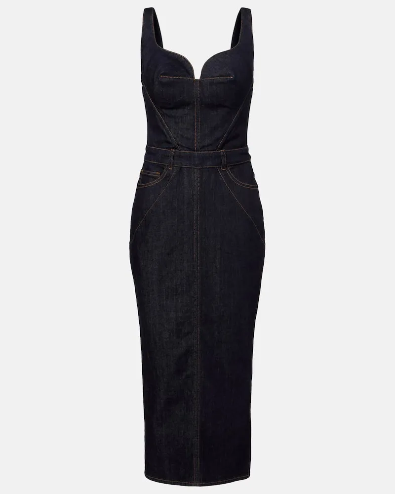 Givenchy Bustier-Kleid aus Denim Blau
