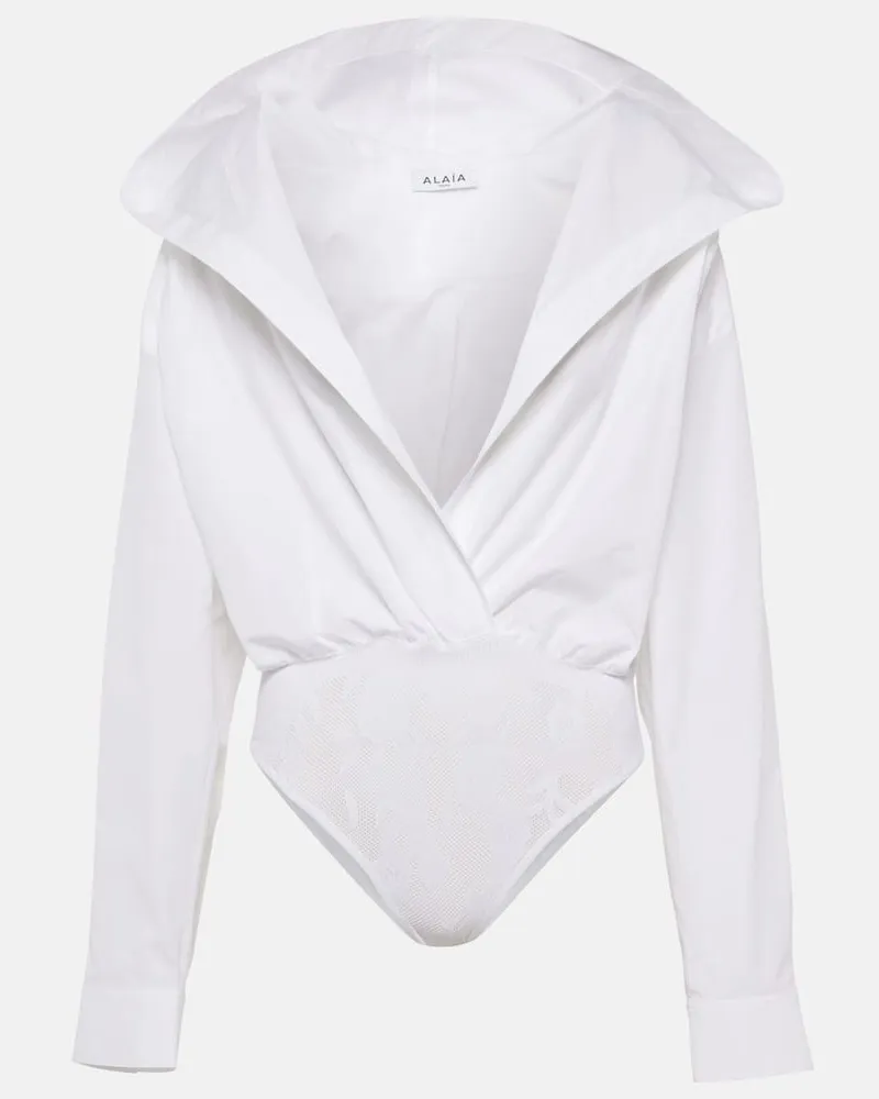 Alaïa Alaïa Body mit Spitze Weiß