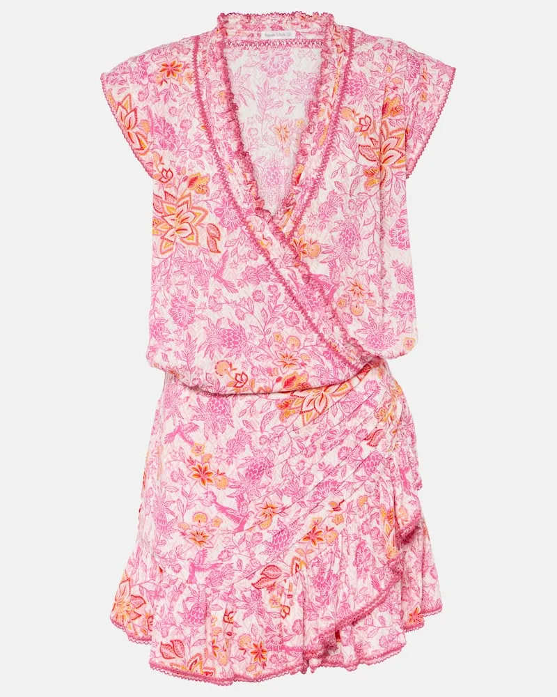 Poupette St Barth Bedrucktes Minikleid Rosa
