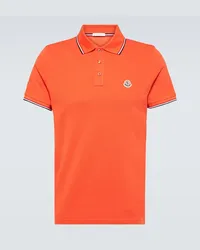 Moncler Polohemd aus Baumwoll-Pique Orange