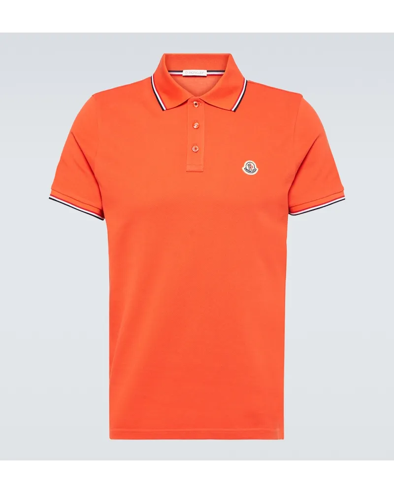 Moncler Polohemd aus Baumwoll-Pique Orange