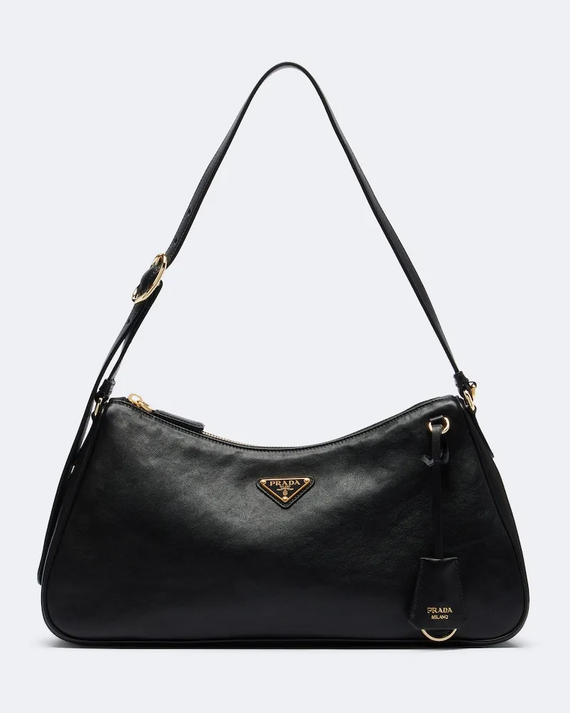 Prada Schultertasche Prada Aimée Large aus Leder Schwarz