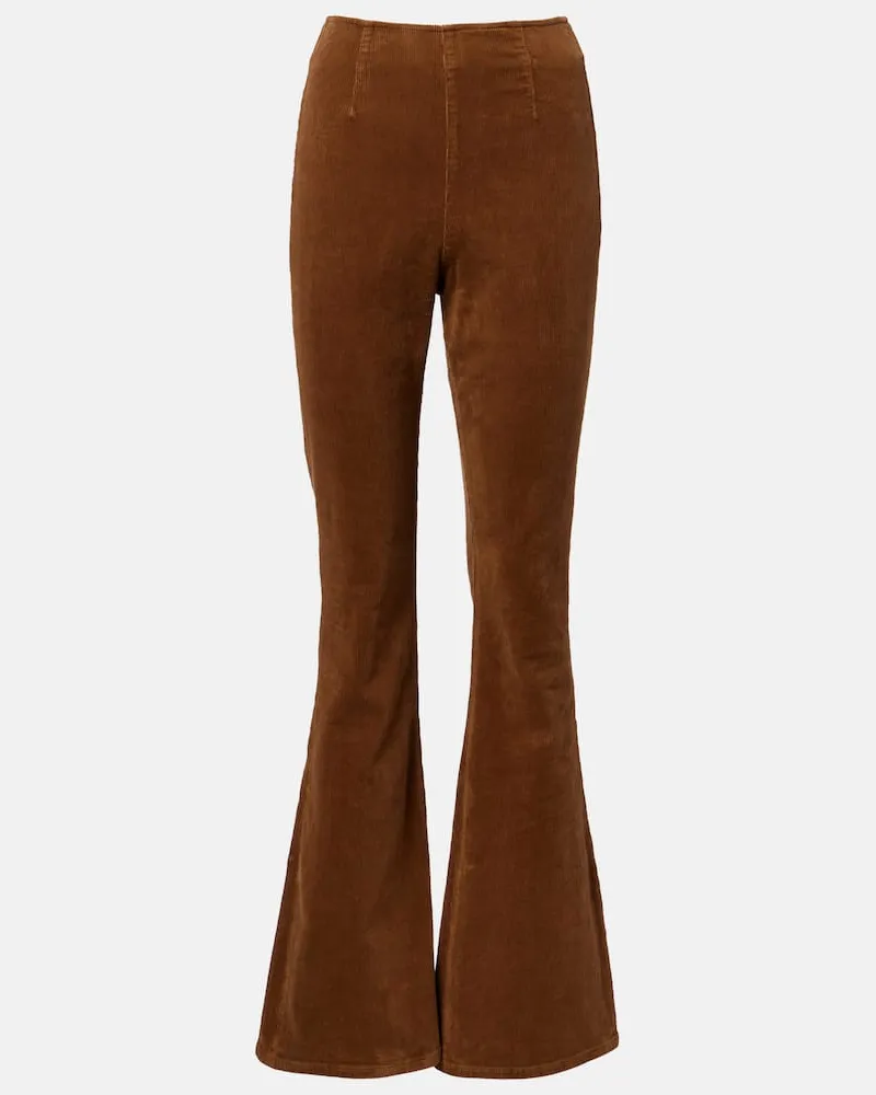 Veronica Beard Schlaghose Beverly Off-Duty aus Cord Braun