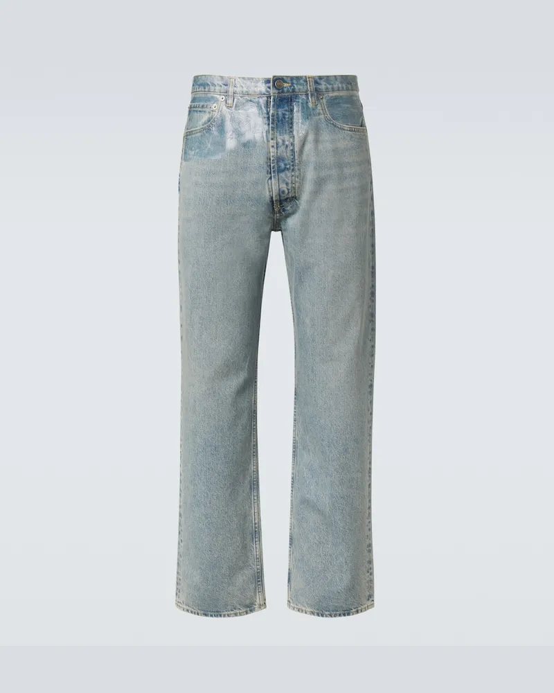 Maison Margiela Straight Jeans Four Stitches Blau