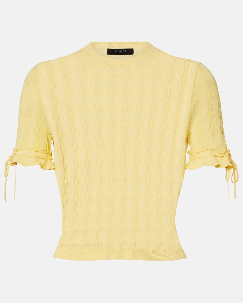 Gucci Pullover aus Strick Gelb