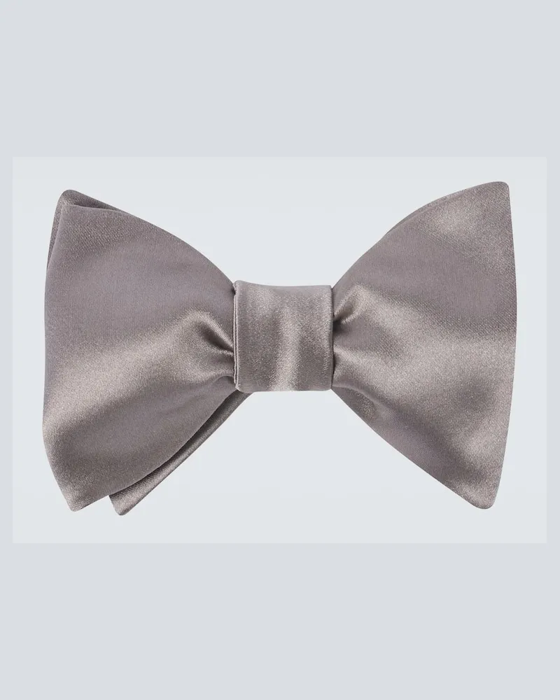 Brunello Cucinelli Fliege aus Satin Grau