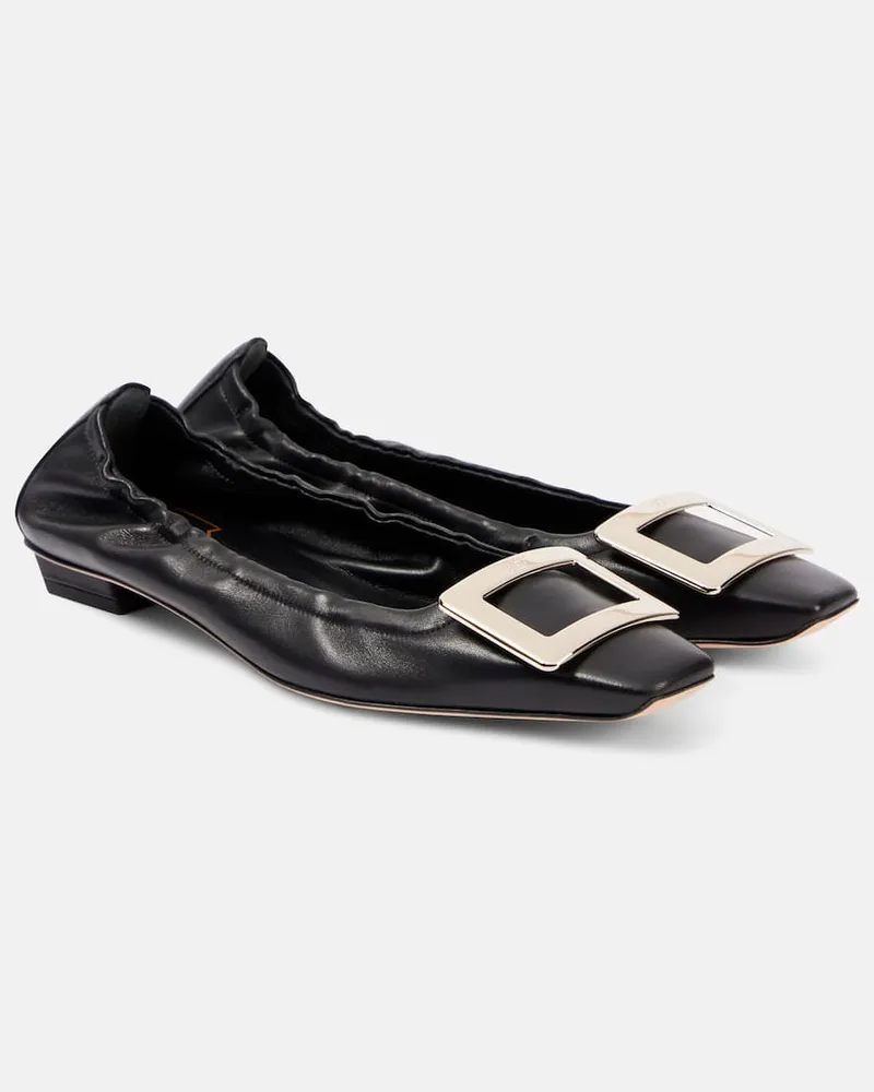 Roger Vivier Ballerinas Belle Vivier aus Leder Schwarz