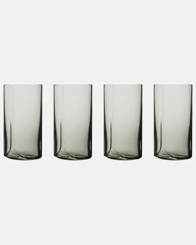 Zaha Hadid Design Set Hew aus vier Longdrinkgläsern Grau