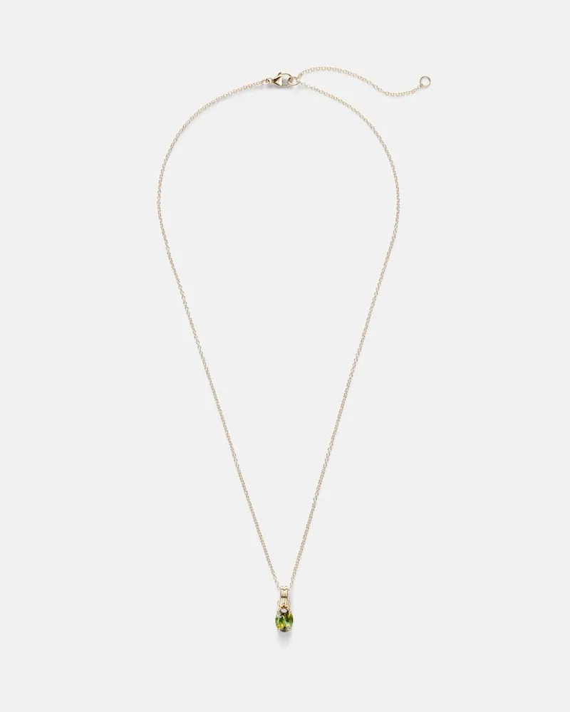 Stone & Strand Halskette aus 14kt Gelbgold mit Turmalin Gold