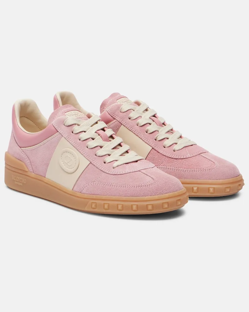 Valentino Garavani Sneakers Upvillage aus Veloursleder Rosa