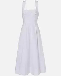 STAUD Midikleid Teresa aus Baumwolle Weiss