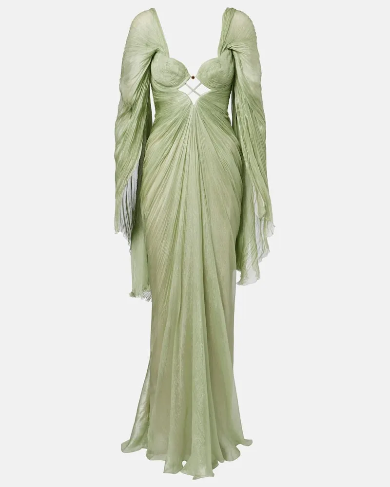 Maria Lucia Hohan Robe Cassandra aus Seidenmusselin Grün
