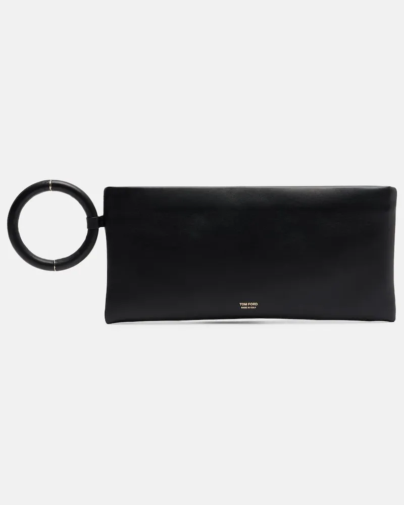 Tom Ford Clutch Aura aus Leder Schwarz