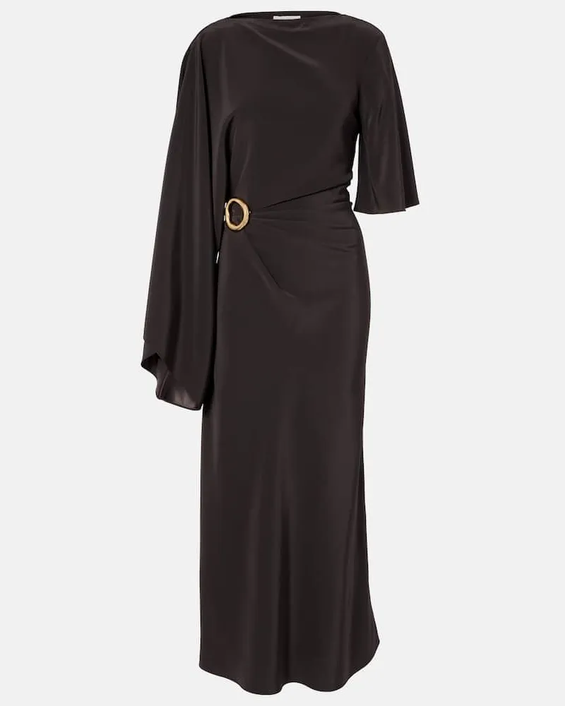 Joseph Midikleid Joya aus Satin-Twill Braun