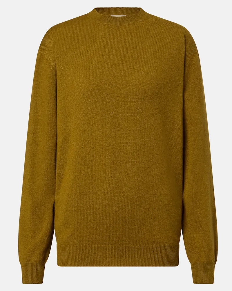 Saint Laurent Oversize-Pullover aus Kaschmir Grün