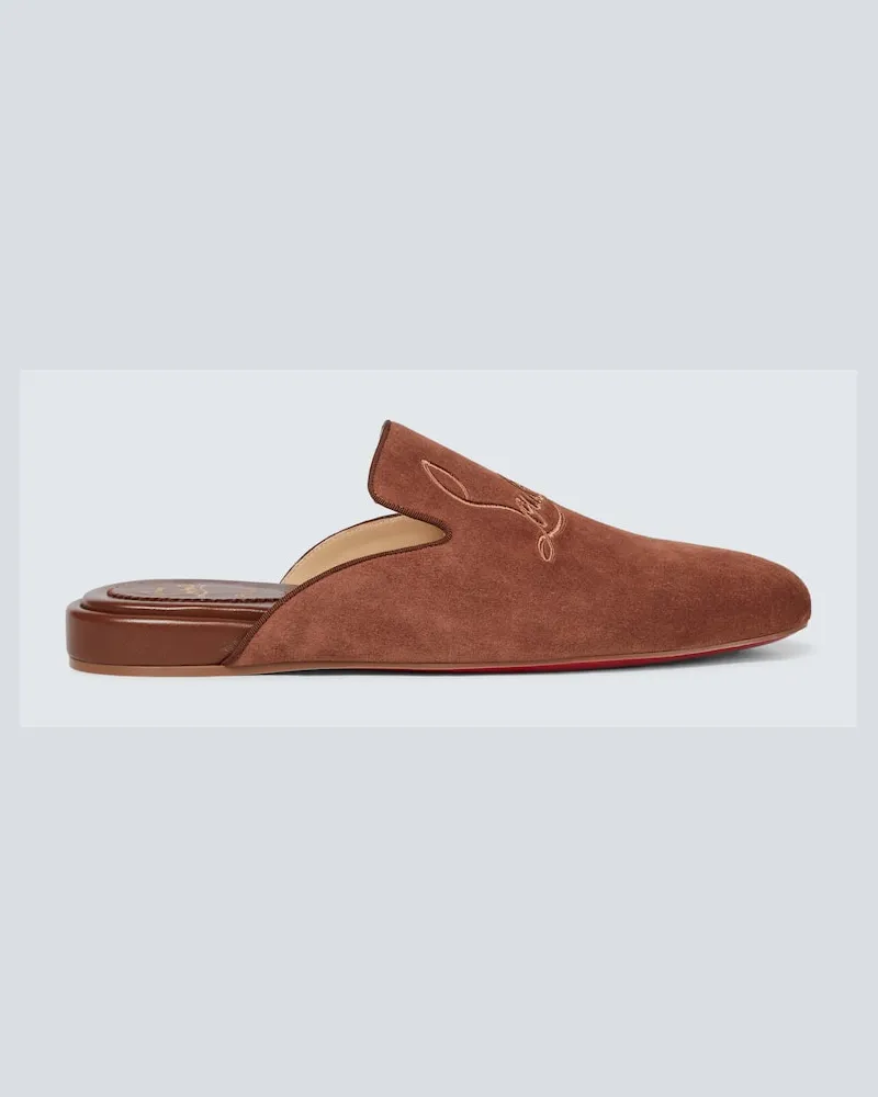 Christian Louboutin Slippers Navy Coolito Braun