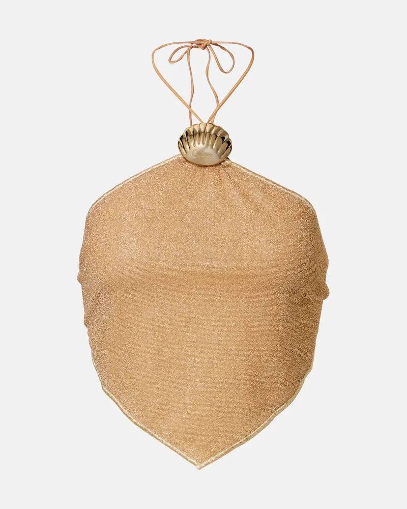 Oséree Oséree Cropped-Top Lumière Gold